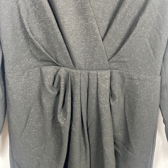 Anthropologie See U Soon Black Sparkle Elegant Long Sleeve Mini Dress - Size S - Picture 11 of 16